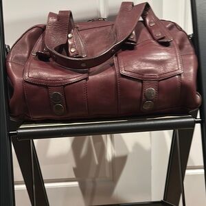 Marc Jacobs Burgundy Leather Satchel Bag